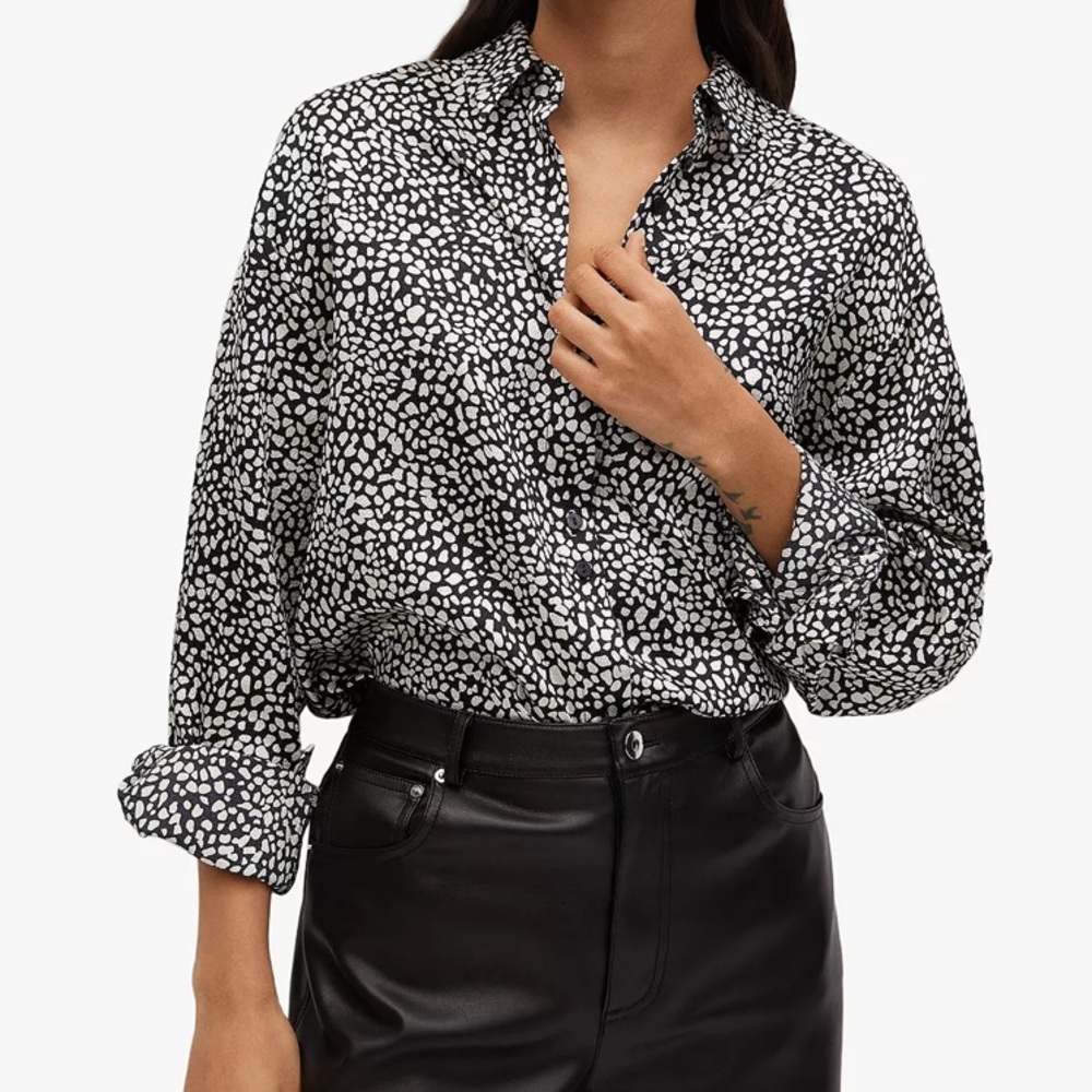 Mango Flowy Printed Blouse